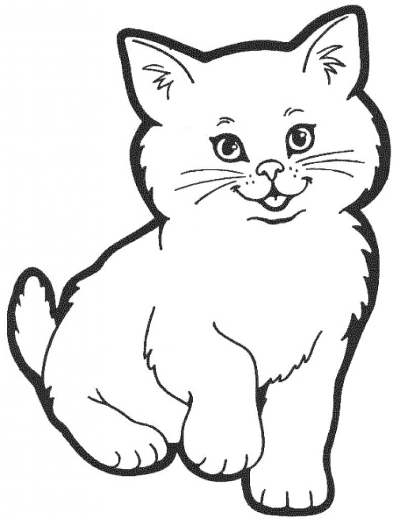 Kitty Cat Printable Coloring Pages at GetDrawings | Free download