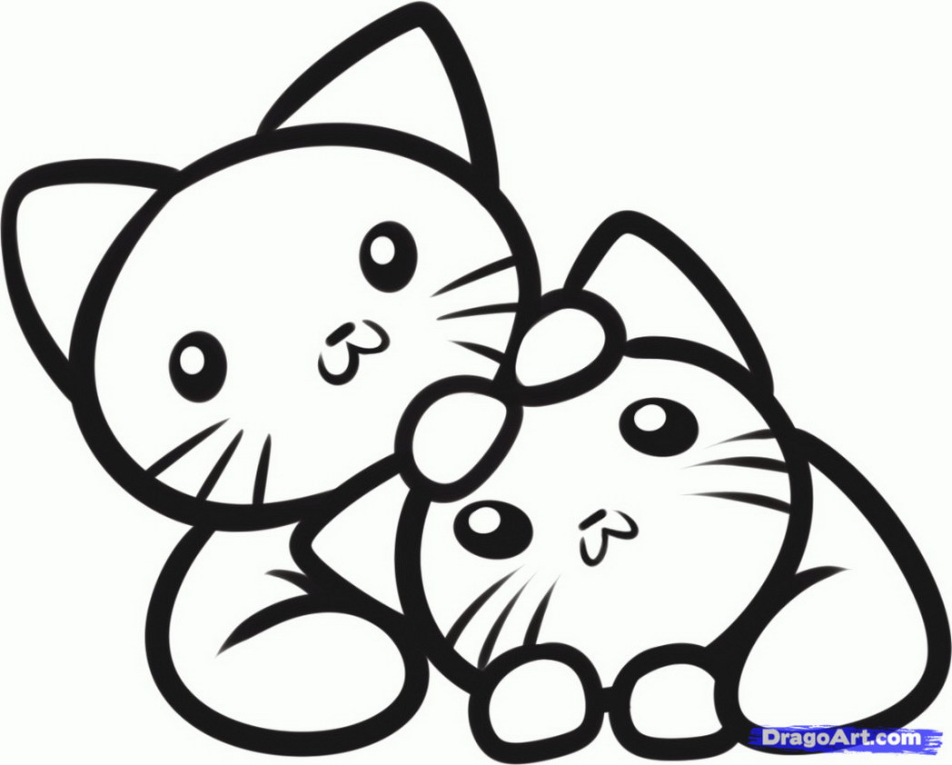 1048x842 Exploit Cute Kitten Coloring Pages And Puppy To Print Home