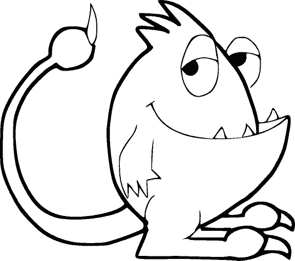 576x510 Printable Monster Coloring Pages Amazing Monster Coloring Sheets
