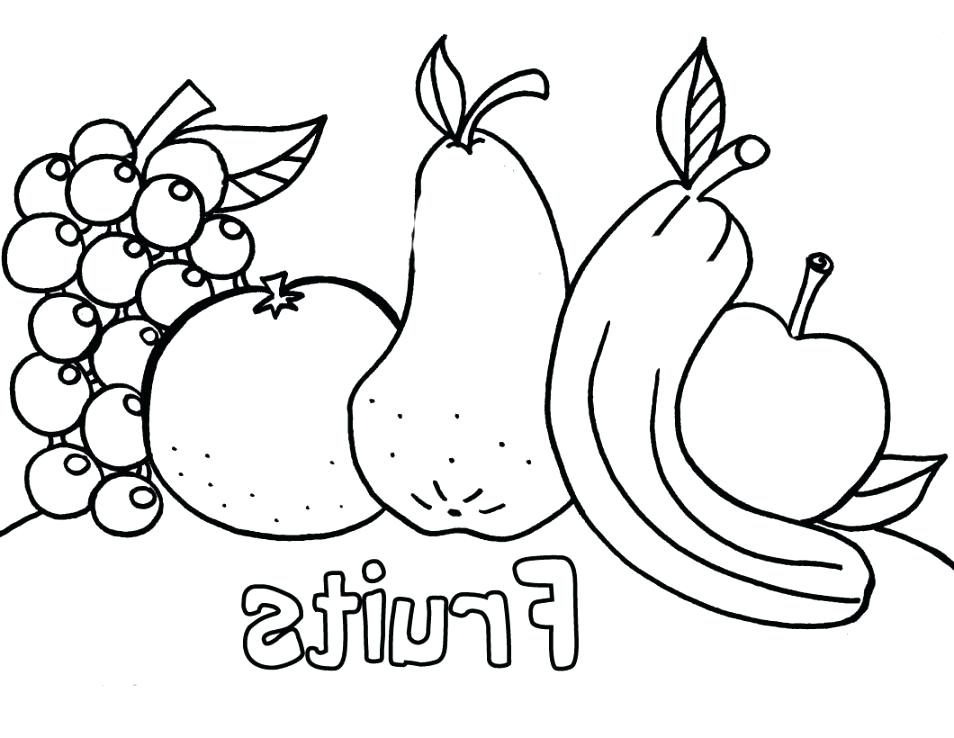 954x738 Unique Fruits Coloring Pages Pdf And Fruit Coloring Pages