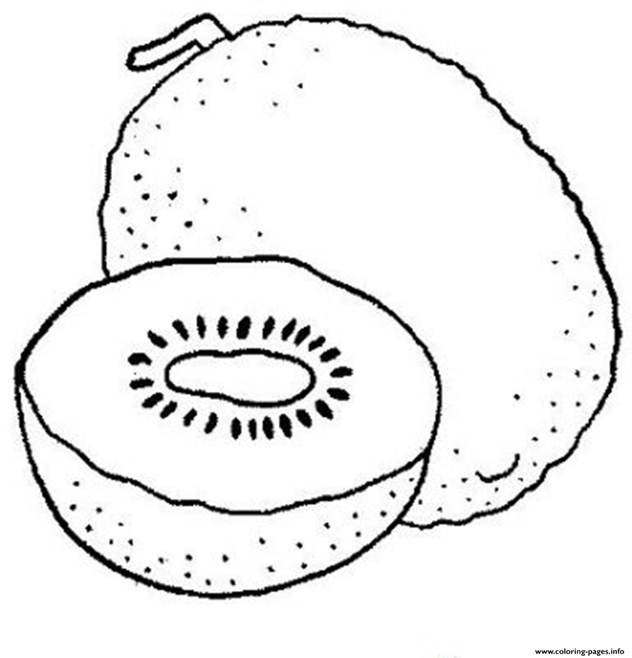 1279x1332 Unique Kiwi Fruit Coloring Free Design Printable Coloring Sheet