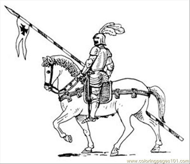 650x563 Knight Coloring Page