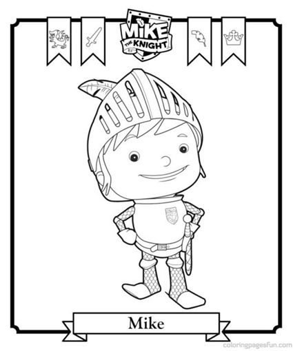 425x510 Printable Mike The Knight Coloring Pages Para Colorear