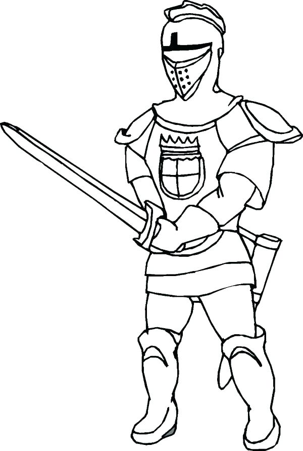 600x892 Coloring Pages Of Knights Medieval Knight Coloring Pages Knight