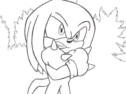440x330 Knuckles The Echidna Coloring Pages Knuckles Coloring Pages