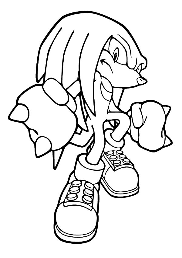 600x848 My Name Is Knuckles Coloring Pages