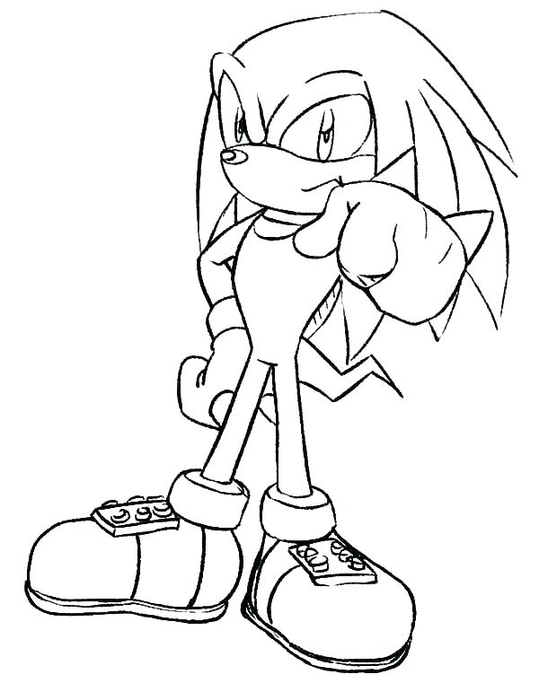 Knuckles The Echidna Coloring Pages at GetDrawings | Free download