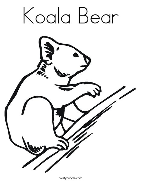 468x605 Koala Bear Coloring Page