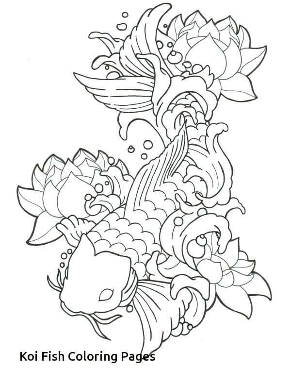 600x791 Koi Fish Coloring Pages Fish Coloring Pages For Adults Free
