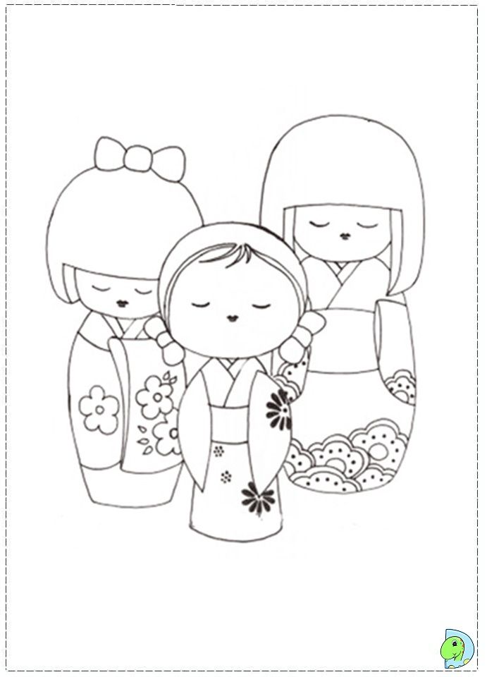 691x960 Kokeshi Doll Coloring Pages Coloring Page Coloring Pictures