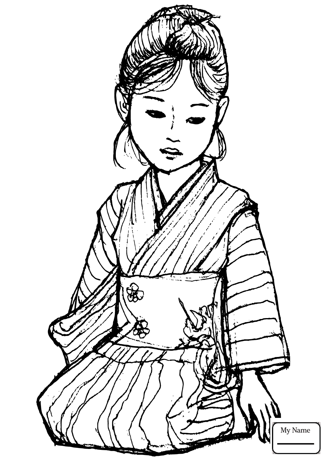 1081x1529 Surging Japanese Doll Coloring Pages Japan Countries Cultures