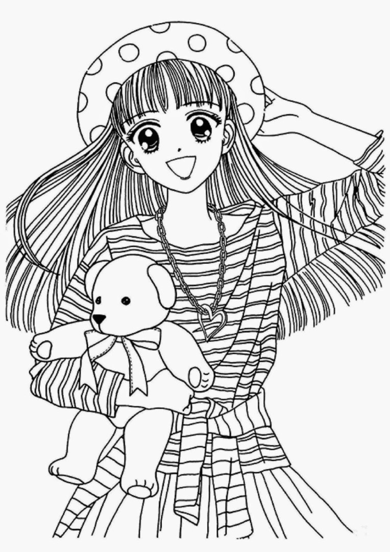 764x1080 Wonderful Japanese Doll Coloring Pages Kokeshi Page Free Printable
