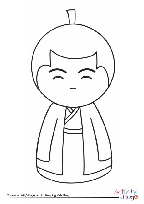 460x650 Japanese Doll Coloring Pages Japan Colouring Pages Printable