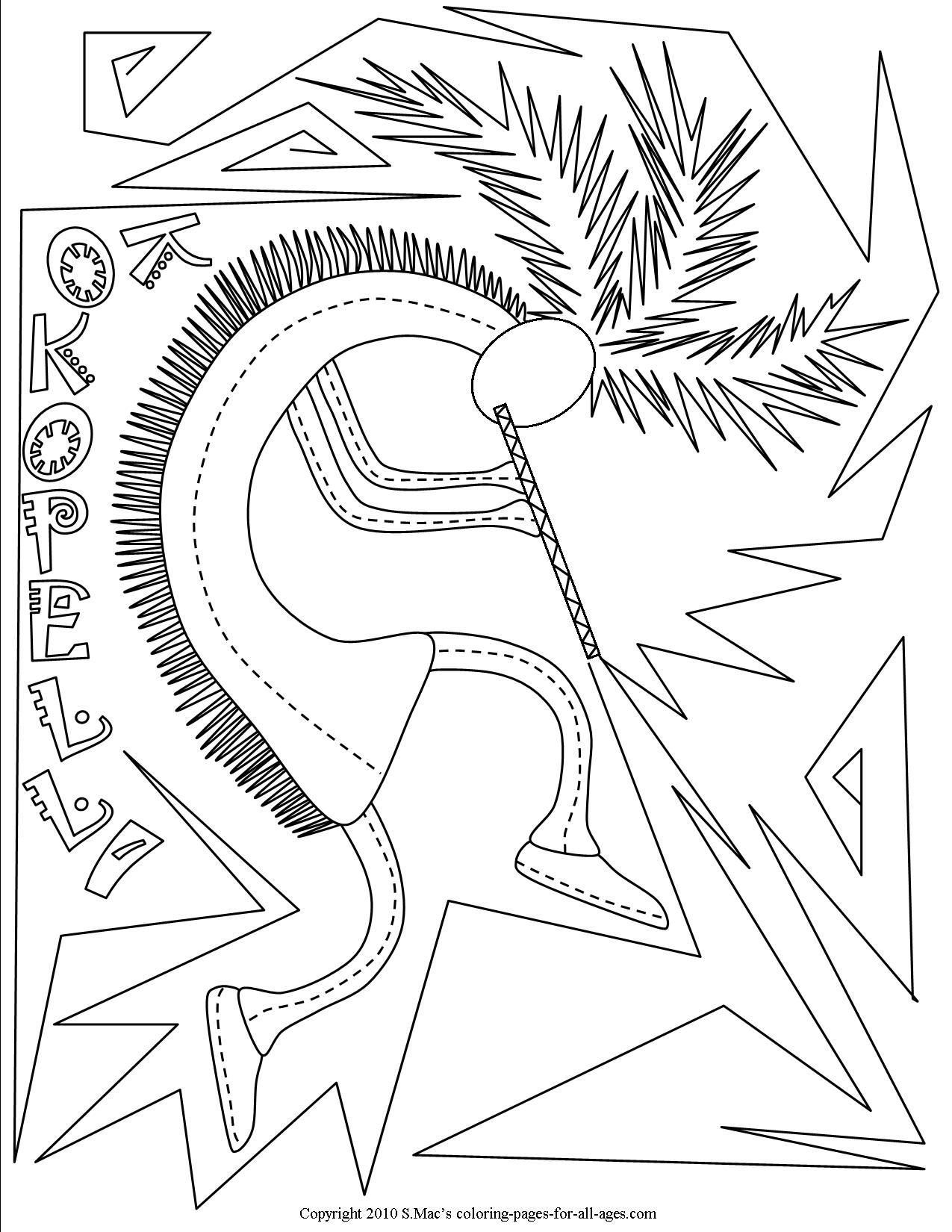 1275x1650 Kokopelli Coloring Pages S Mac's Place To Be