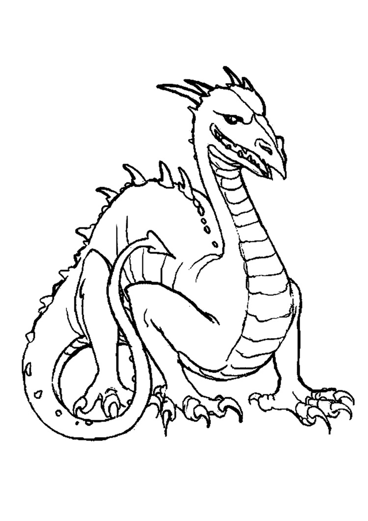 749x1060 Komodo Dragon Coloring Pages Free
