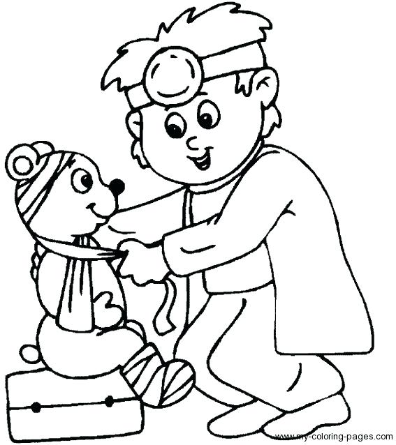 567x638 First Aid Coloring Sheets Water First Aid Kit Coloring Page
