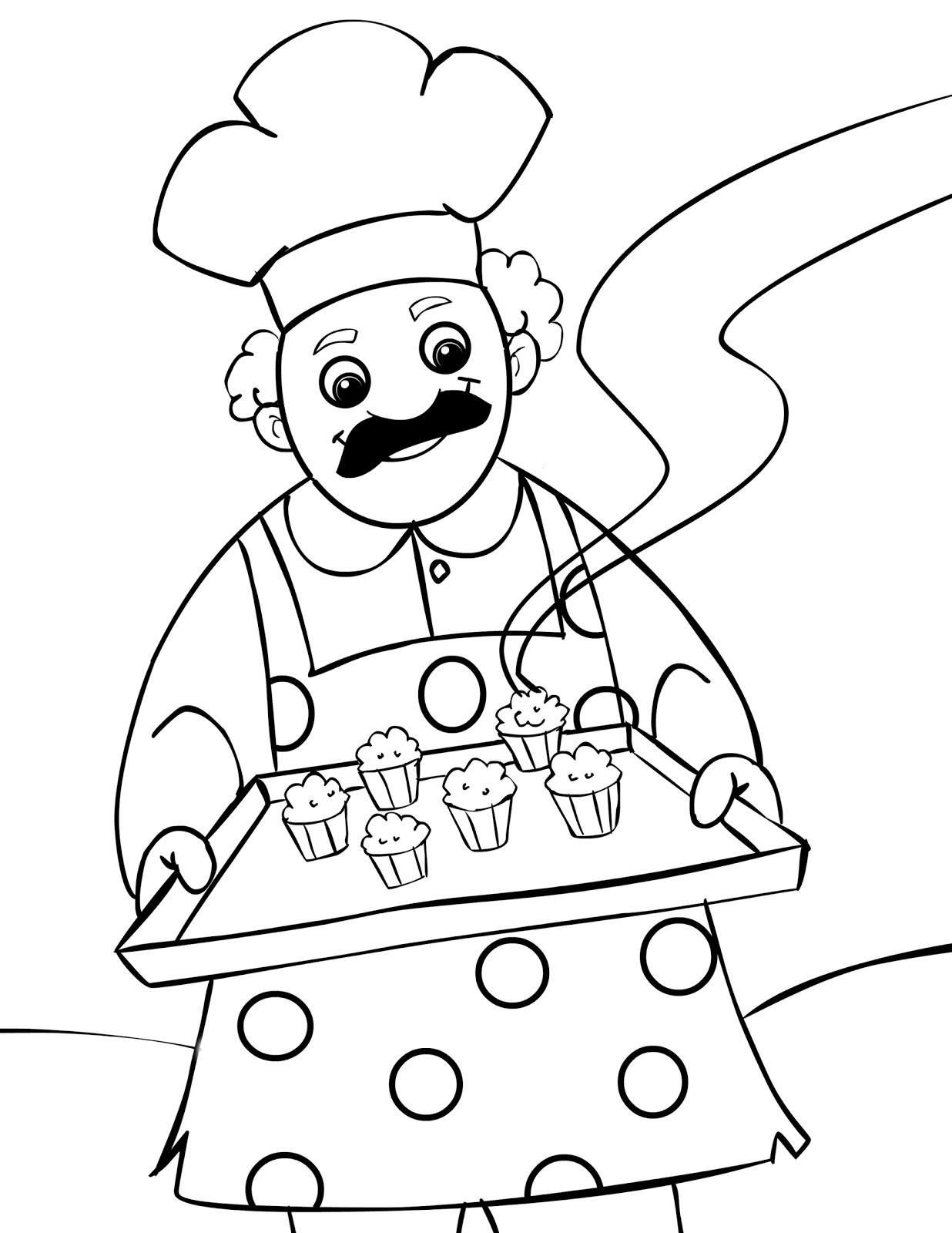 1236x1600 Muffin Man Coloring Pages