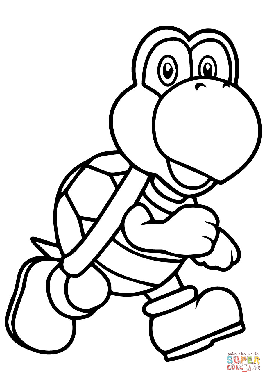 919x1300 Koopa Troopa Coloring Pages Mario Bros Koopa Troopa Coloring Page