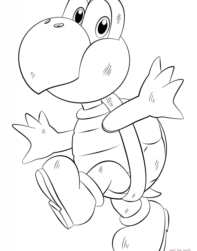 824x1050 Paper Mario And Luigi Coloring Page Free Printable Pages Koopa