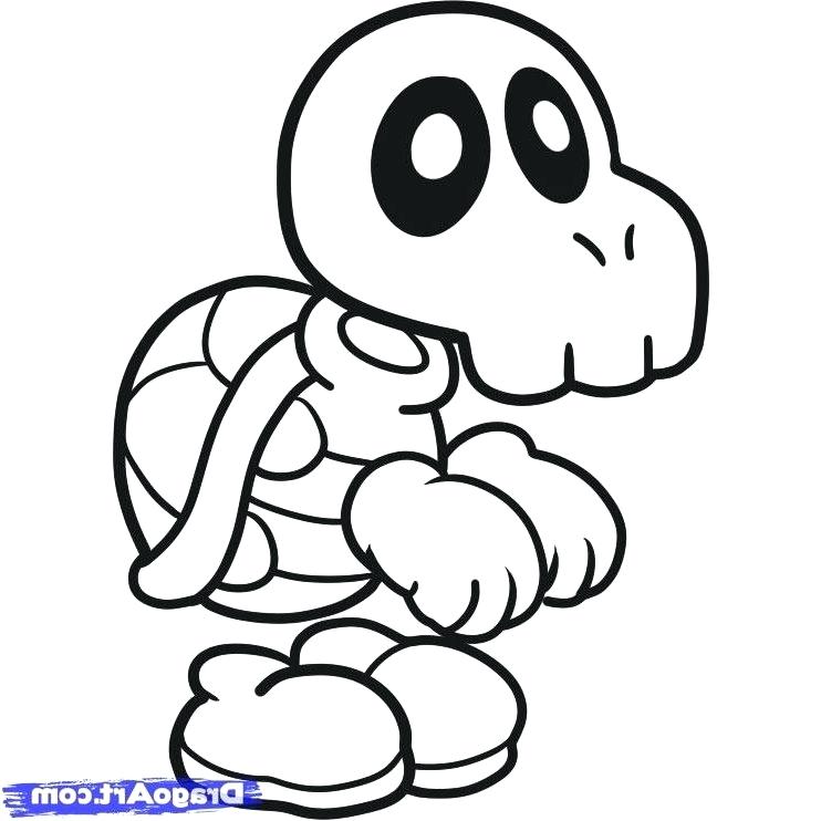 742x742 Koopa Troopa Coloring Pages How To Draw Dry Bones Step