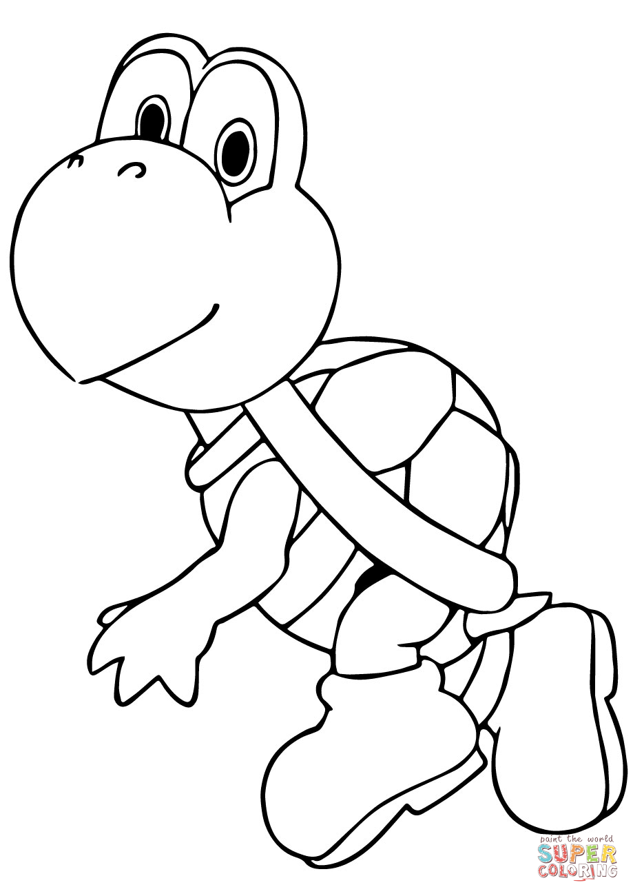 919x1300 Koopa Troopa Coloring Pages Mario Kart Koopa Troopa Coloring Page