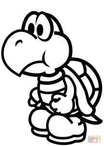 215x300 Sad Koopa Troopa Coloring Page Design