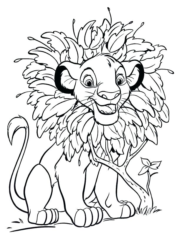 615x839 Lion King Printable Coloring Pages Coloring Pictures Of A Lion