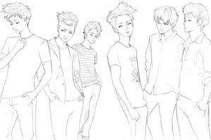 299x199 Exo Manga Chibi Exo Coloring Page