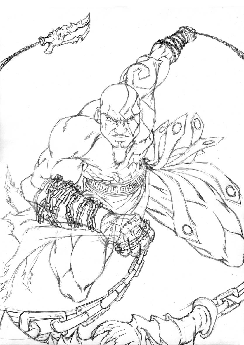 Kratos Coloring Pages