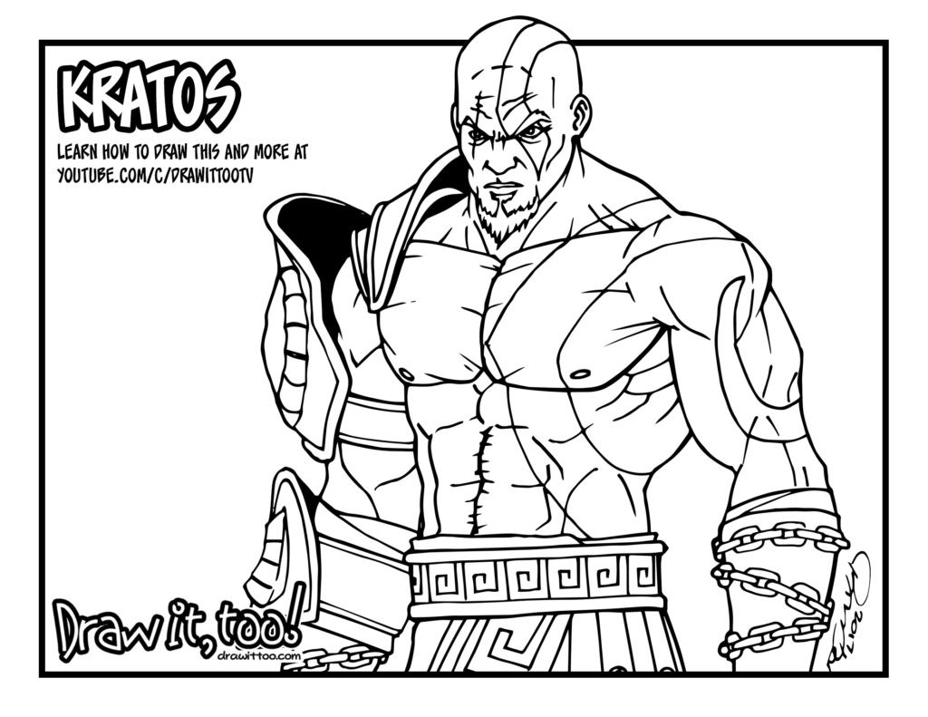 1024x791 Kratos Coloring Pages