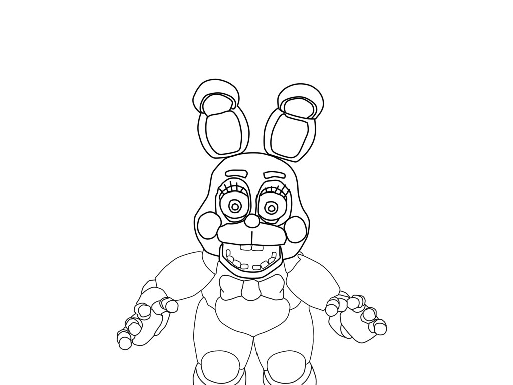 1024x768 Pictures Toy Bonnie Coloring Pages