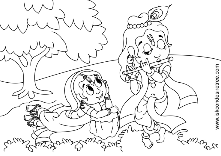 737x521 Krishna Printable Coloring Pages