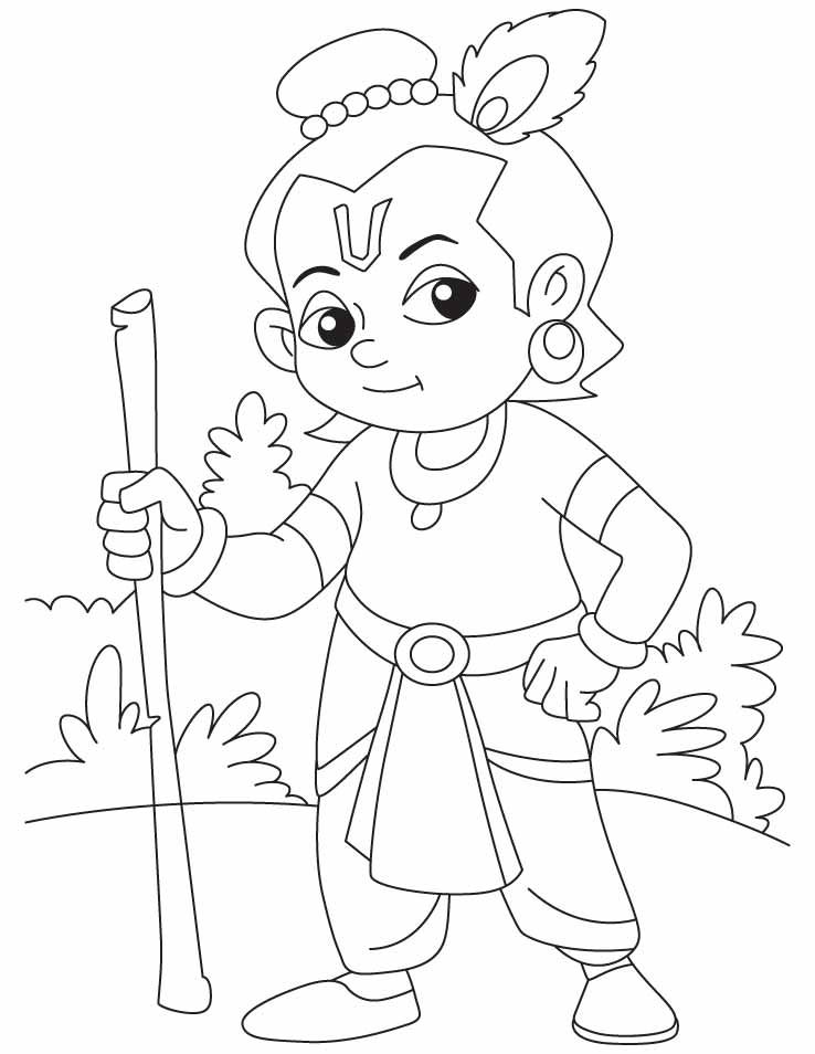 738x954 Lord Krishna Coloring Pages Projects To Try Lord
