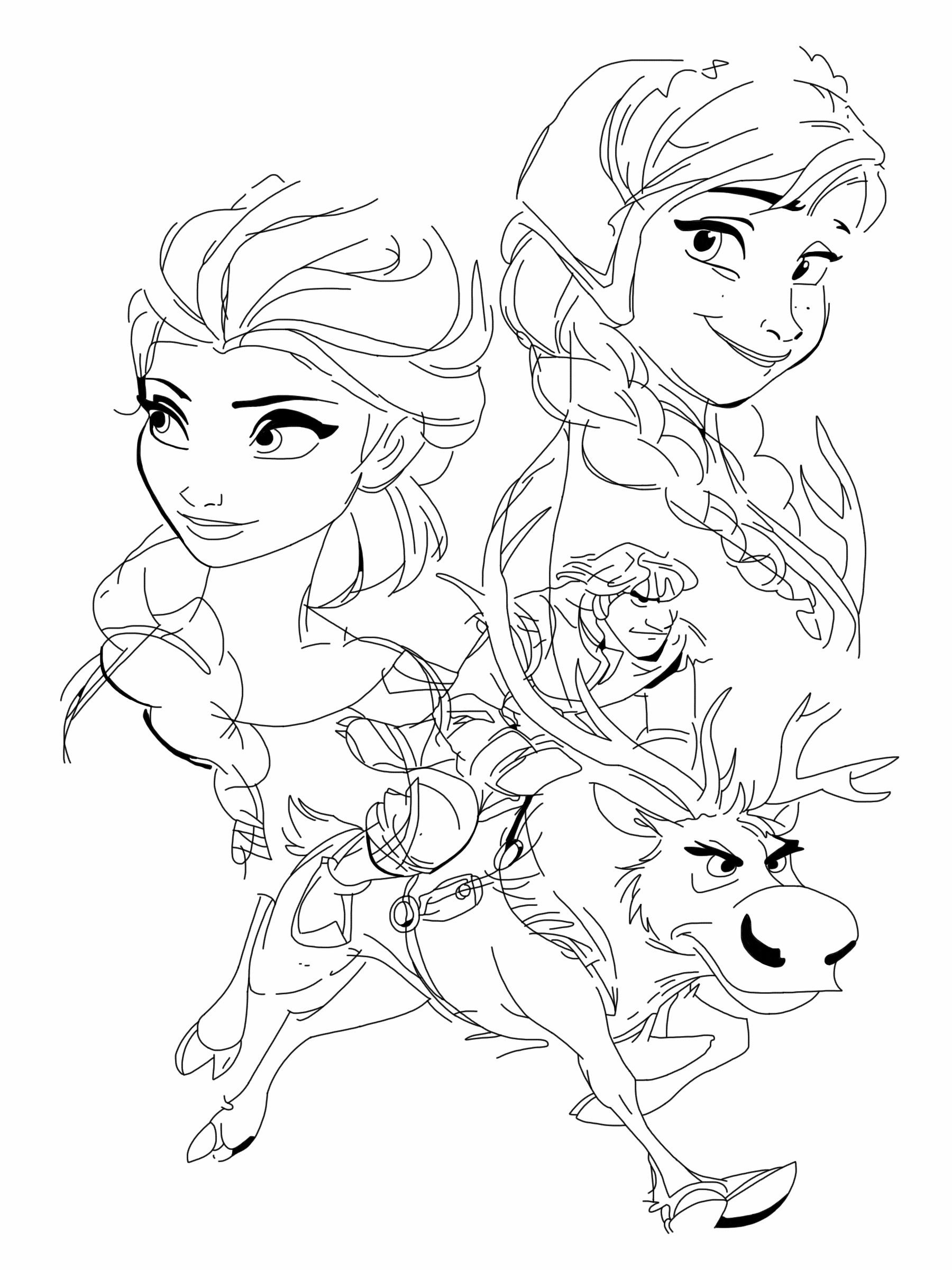 1800x2400 Frozen Coloring Pages Anna And Kristoff Wagashiya