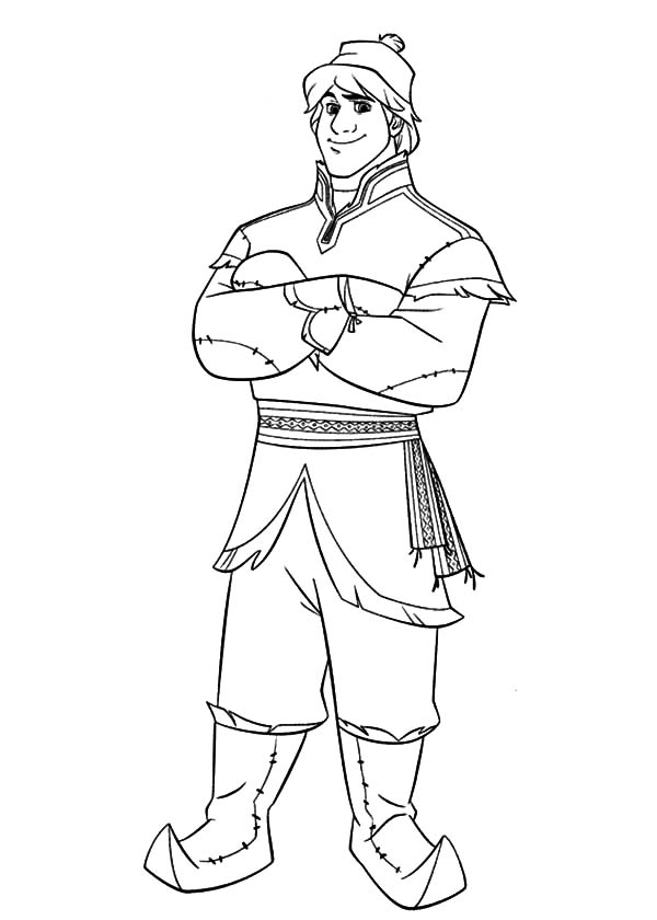 600x840 Kristoff Standing Still Coloring Pages