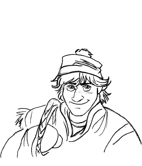 600x700 Disney Frozen Character Kristoff Coloring Pages