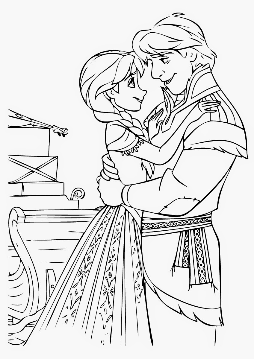 848x1200 Frozen Coloring Pages Anna And Kristoff Mosm