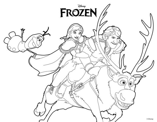 620x480 Frozen Coloring Pages Kristoff Ana Olaf Kristoff Coloring Pages