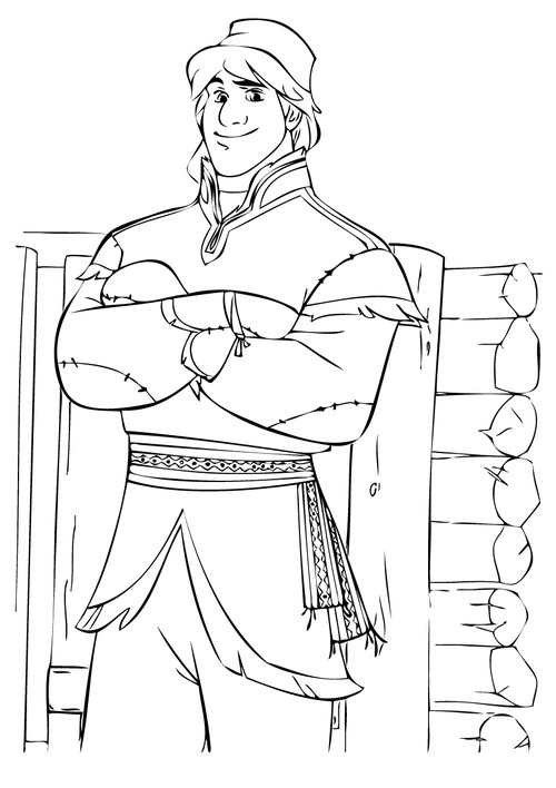 500x708 Kristoff Smiles Free Coloring Page Disney, Frozen, Kids Coloring