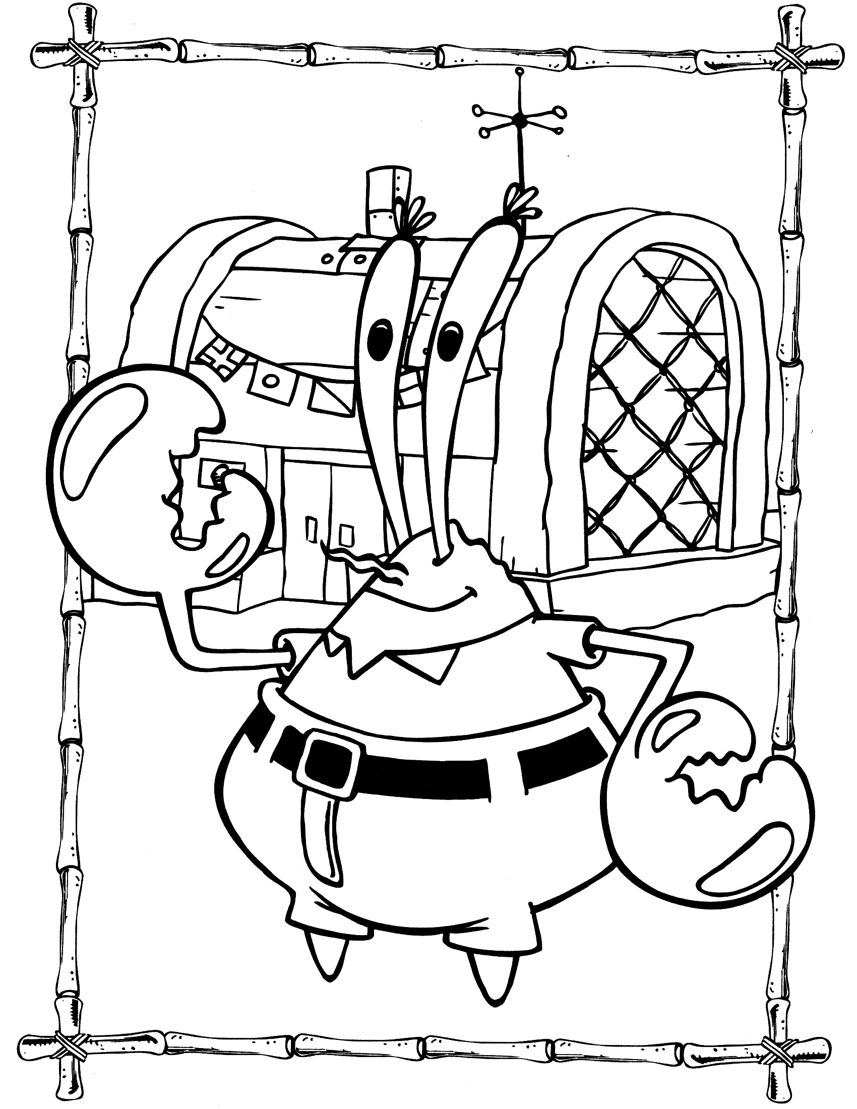 1700x2200 Spongebob Mr Krabs Coloring Pages