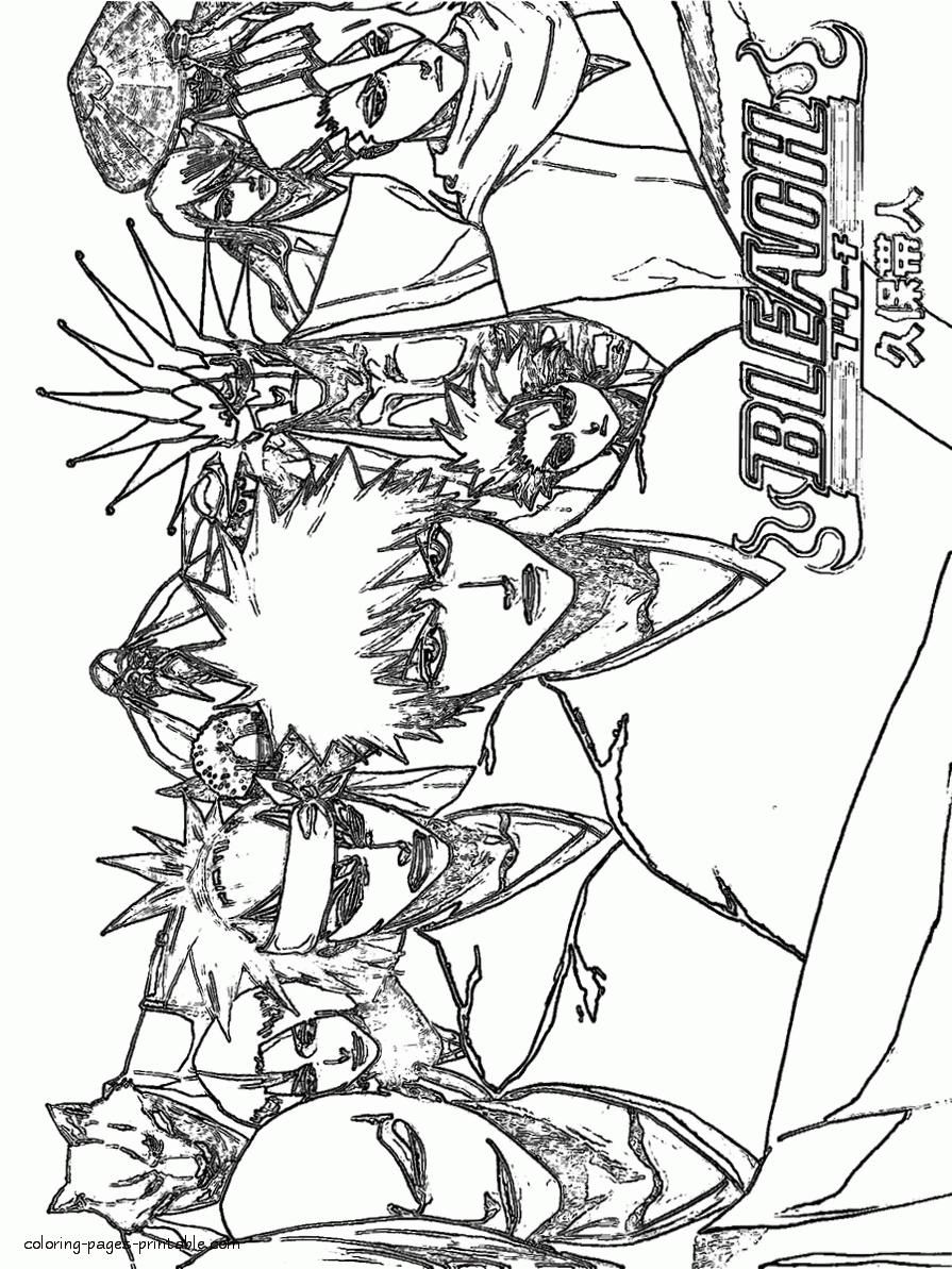 895x1193 Bleach Anime Coloring Pages Sheets New