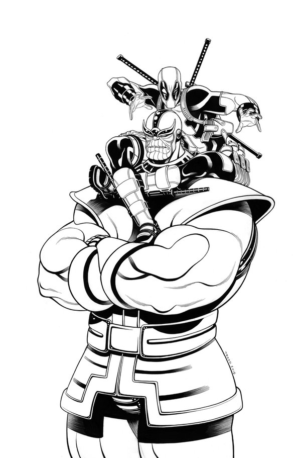 600x911 Super Punch Deadpool Coloring Book