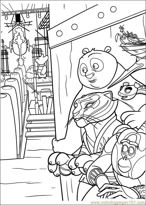 567x794 Kung Fu Panda Coloring Page