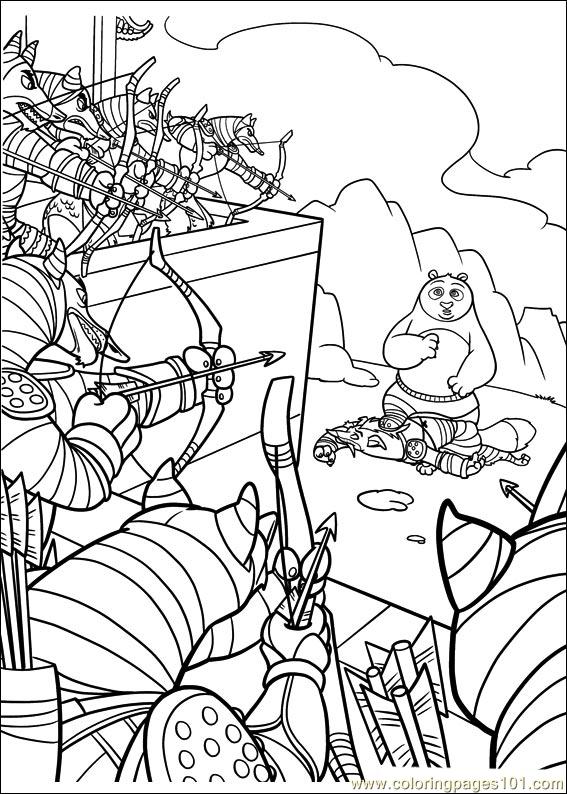 567x794 Kung Fu Panda Coloring Page