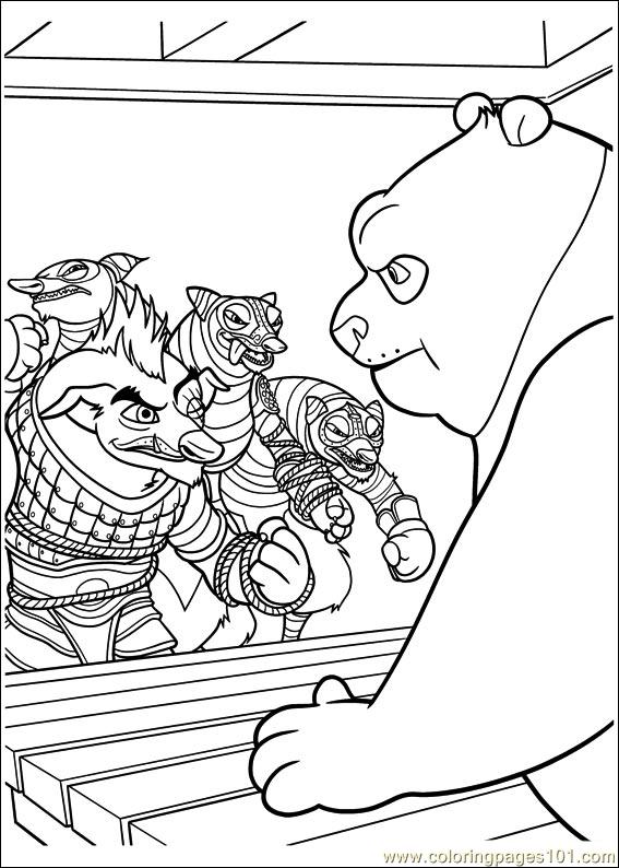 567x794 Kung Fu Panda Coloring Page