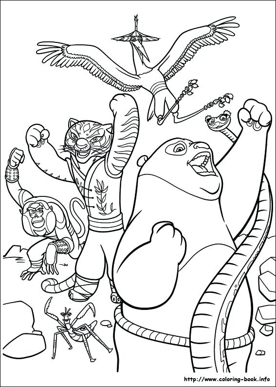 567x794 Kung Fu Panda Coloring Page