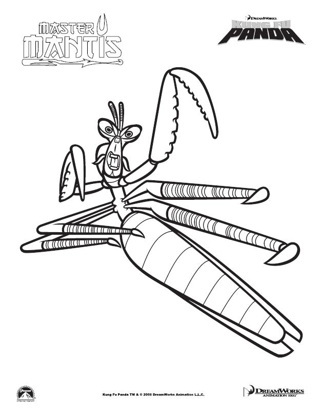 622x806 Kung Fu Panda Coloring Page