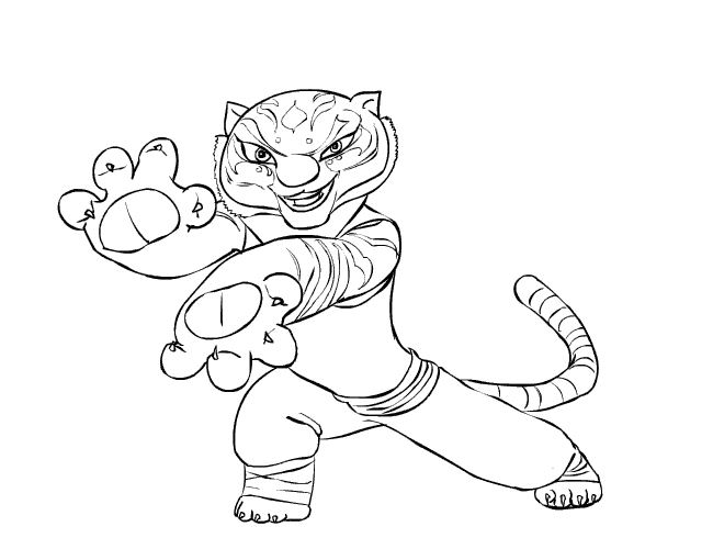 650x500 Kung Fu Panda Coloring Pages