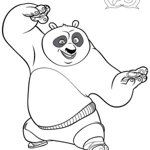 300x300 Kung Fu Panda Coloring Pages Coloringpagehub