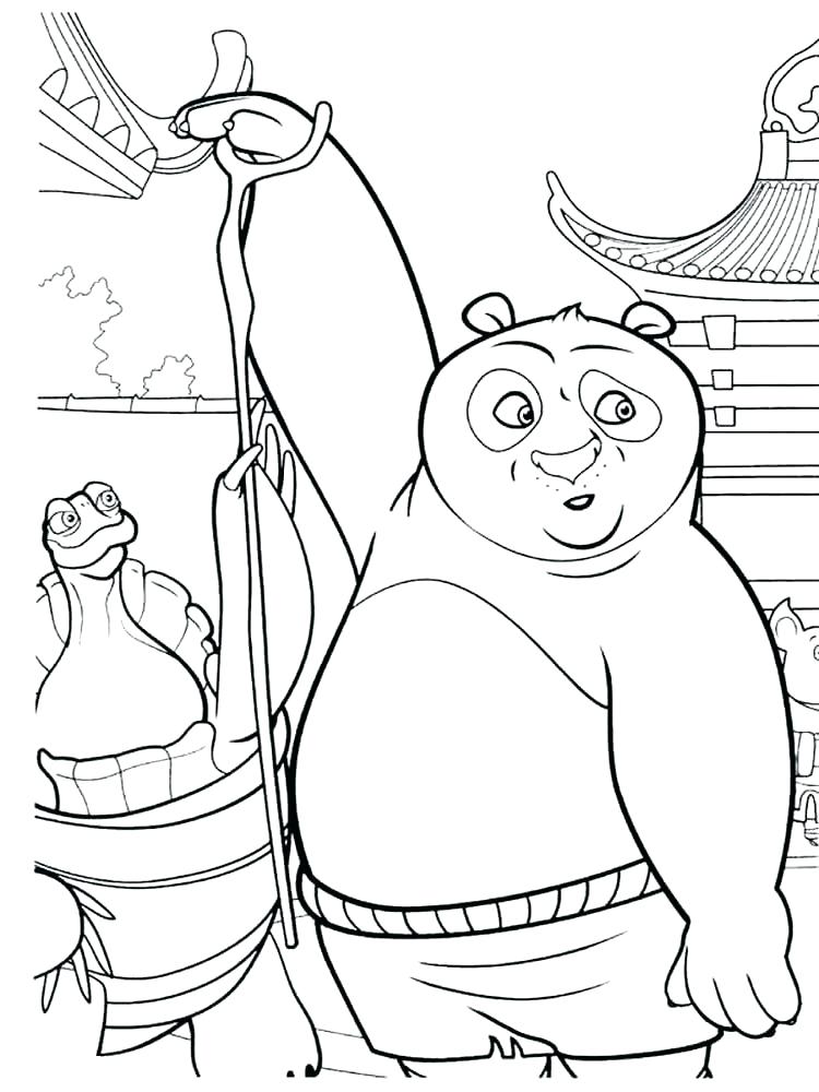 750x1000 Kung Fu Panda Coloring Pictures And Tigress And Monkey From Panda
